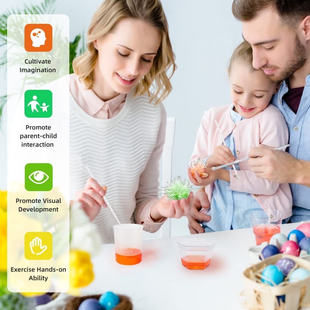 Joc Educativ STEM Kit Stiinta, Experimente cu Cristale, 2 Culori, + 6 Ani