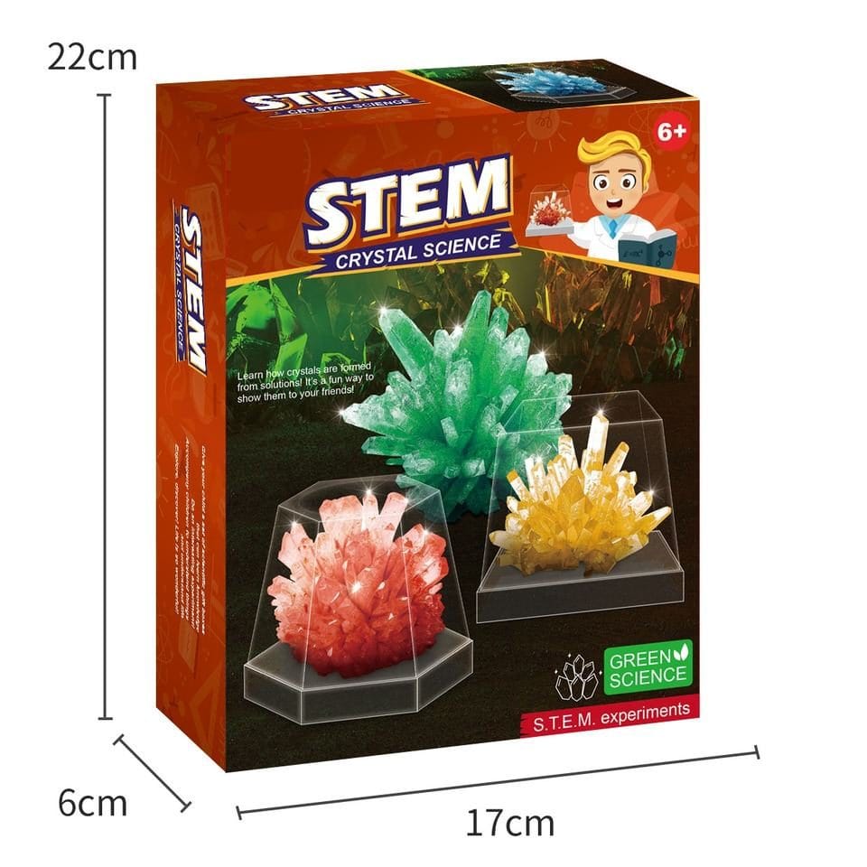 Joc Educativ STEM Kit Stiinta, Experimente cu Cristale, 2 Culori, + 6 Ani