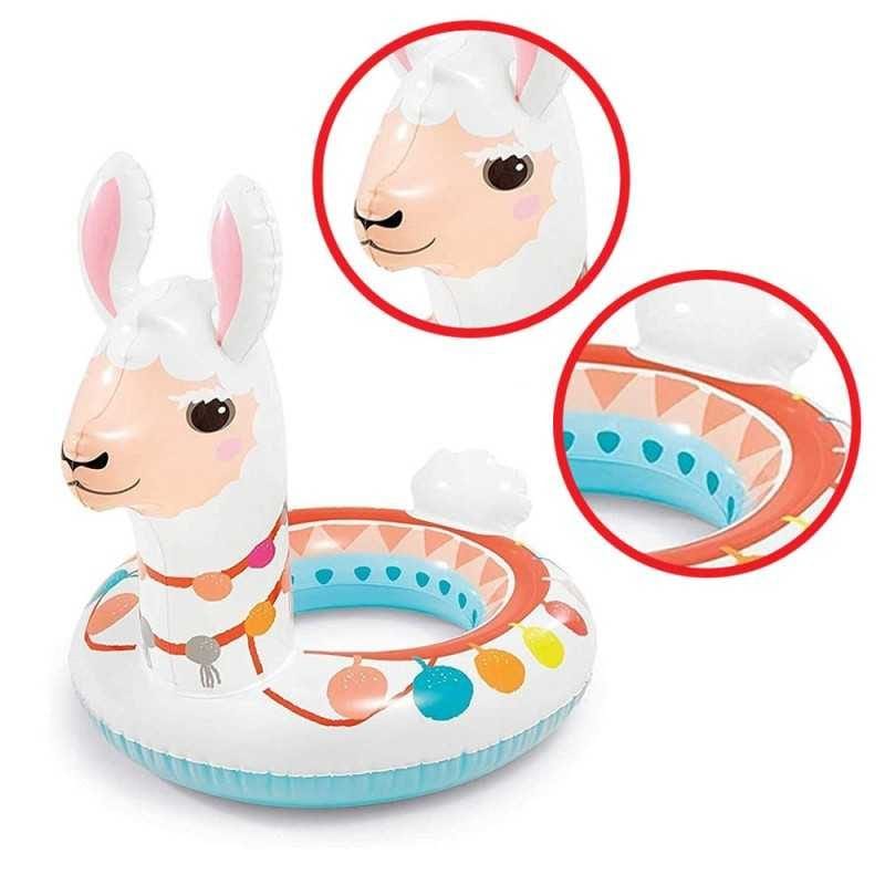 Colac Inot pentru Copii, Lama, 86x58 Cm, Alb Albastru, + 3 Ani