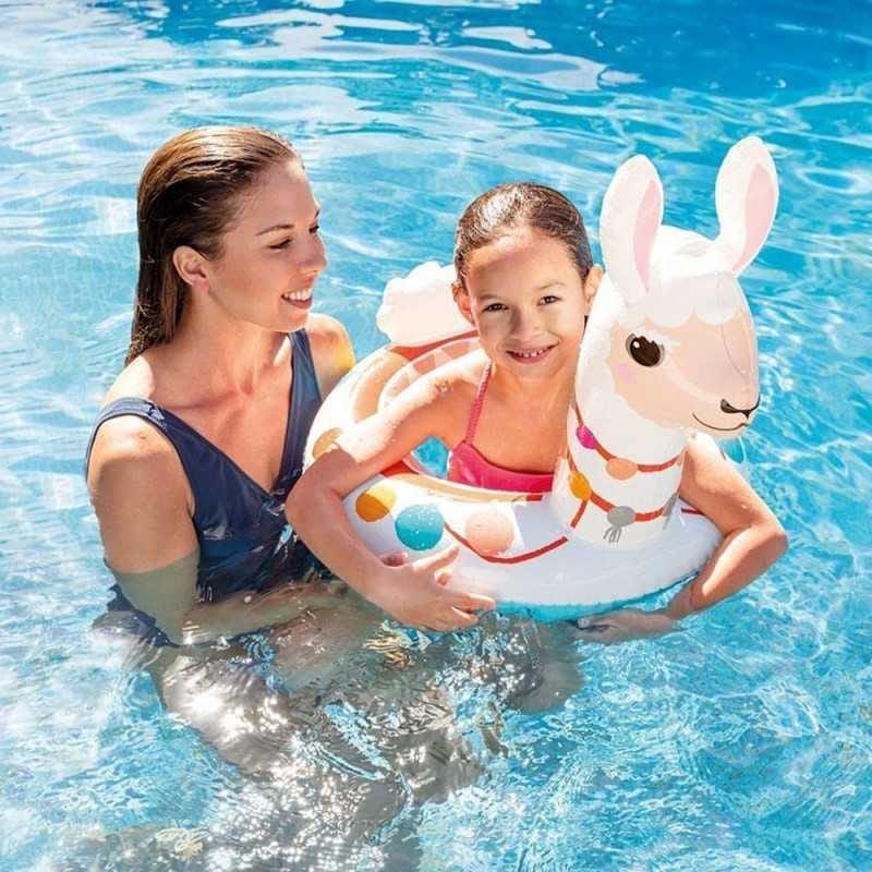 Colac Inot pentru Copii, Lama, 86x58 Cm, Alb Albastru, + 3 Ani