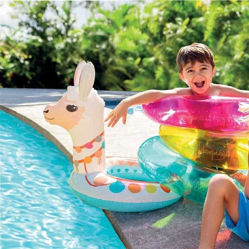 Colac Inot pentru Copii, Lama, 86x58 Cm, Alb Albastru, + 3 Ani