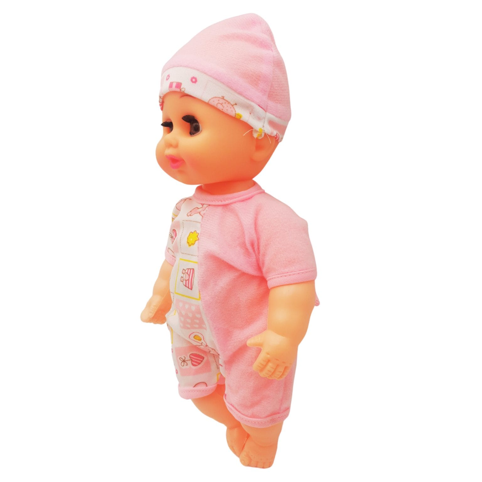 Papusa Bebelus, Cu Muzica, Brate si Picioare Mobile, 28x14x9 Cm, Roz, + 3 Ani