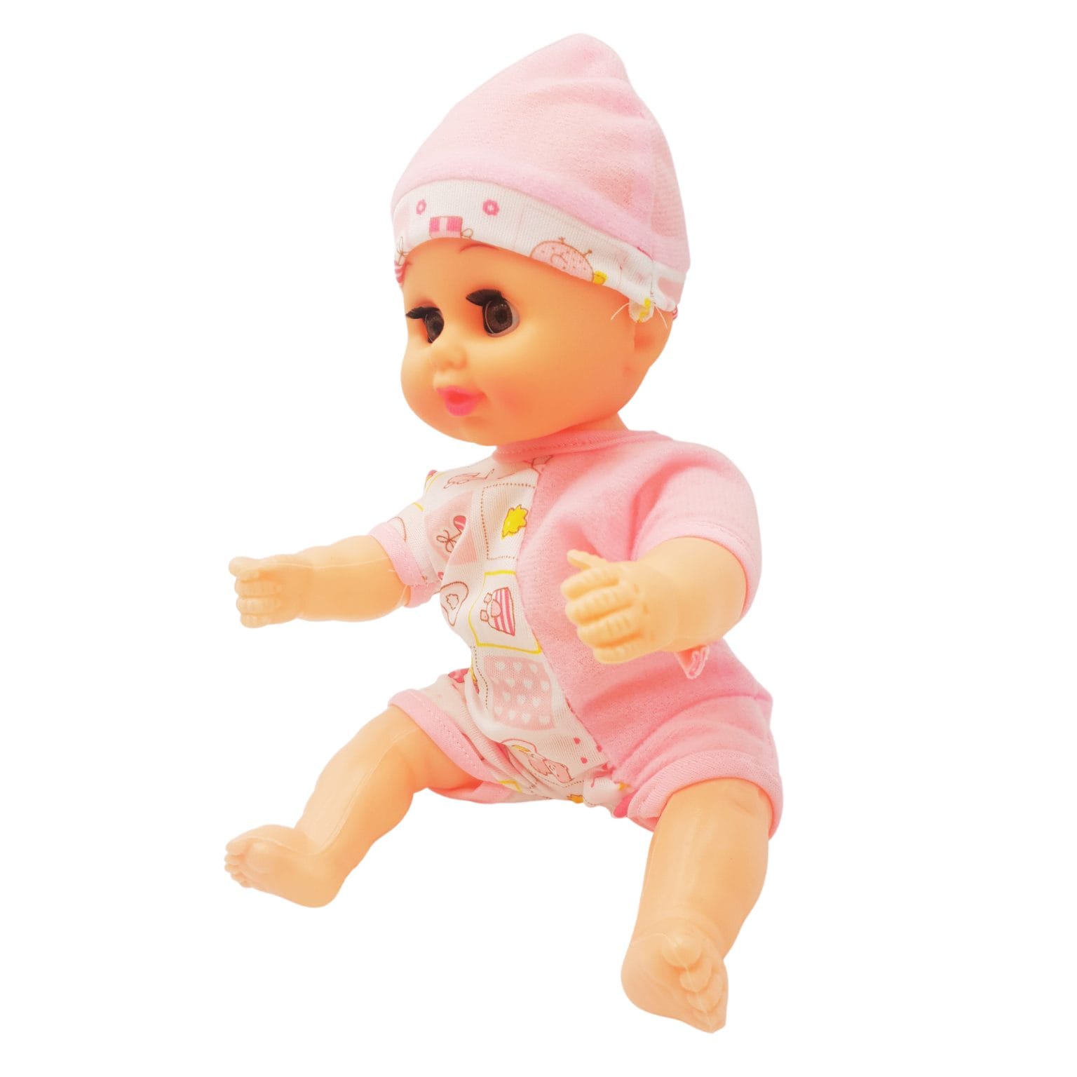 Papusa Bebelus, Cu Muzica, Brate si Picioare Mobile, 28x14x9 Cm, Roz, + 3 Ani