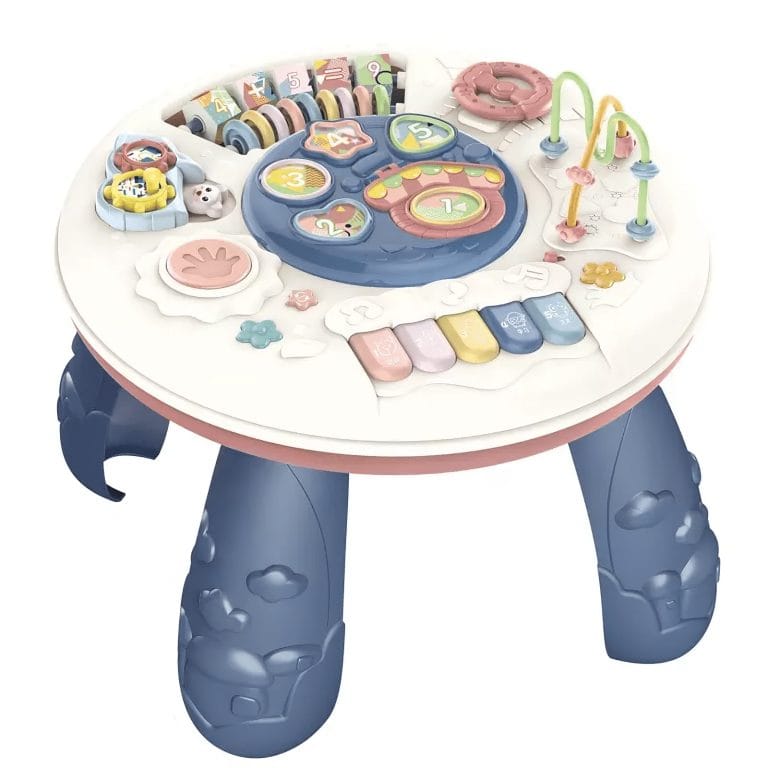 Jucarie Interactiva, Masuta cu Activitati, 5 Functii, Invata si Descopera Inteligent, 43x32 cm, + 6 Luni