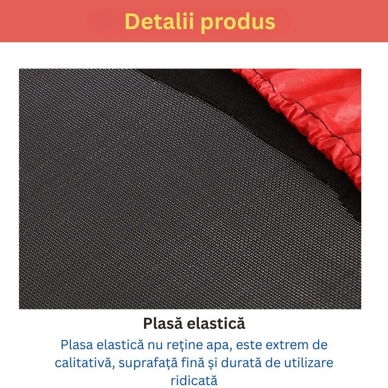 Trambulina pentru Copii 3-7 Ani LUDIRO, Plasa de Siguranta, Diametru 140 Cm, Inaltime 125 Cm, Joaca Distractiva pentru Interior si Exterior, Galben