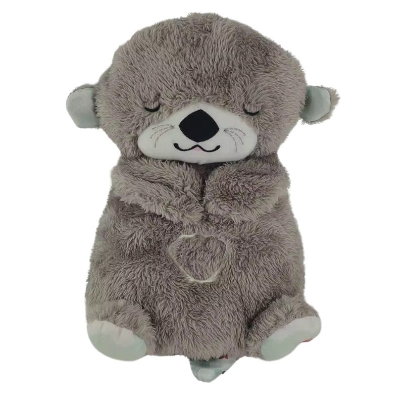 Resigilat - Ursulet de Plus Interactiv cu Efecte Luminoase si Muzicale, Functie de Imitare a Respiratiei, Jucarie Ideala pentru Imbunatatirea Somnului, Gri, + 1 An, Utility One