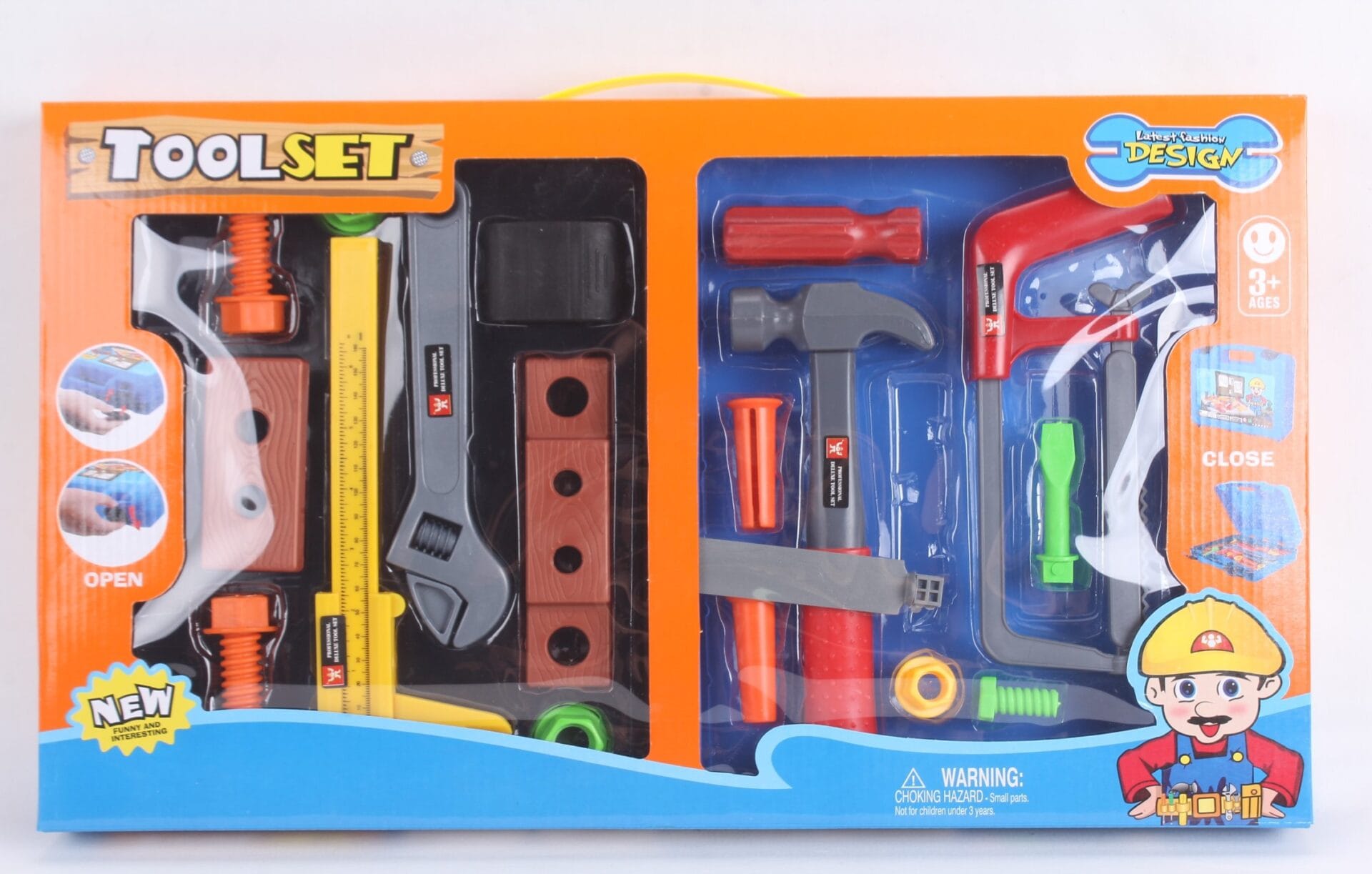 Resigilat - Set de Joaca pentru Copii, Geanta cu Unelte pentru Micul Mester, 31x22 Cm, 19 Piese din Plastic, + 3 Ani, Utility One