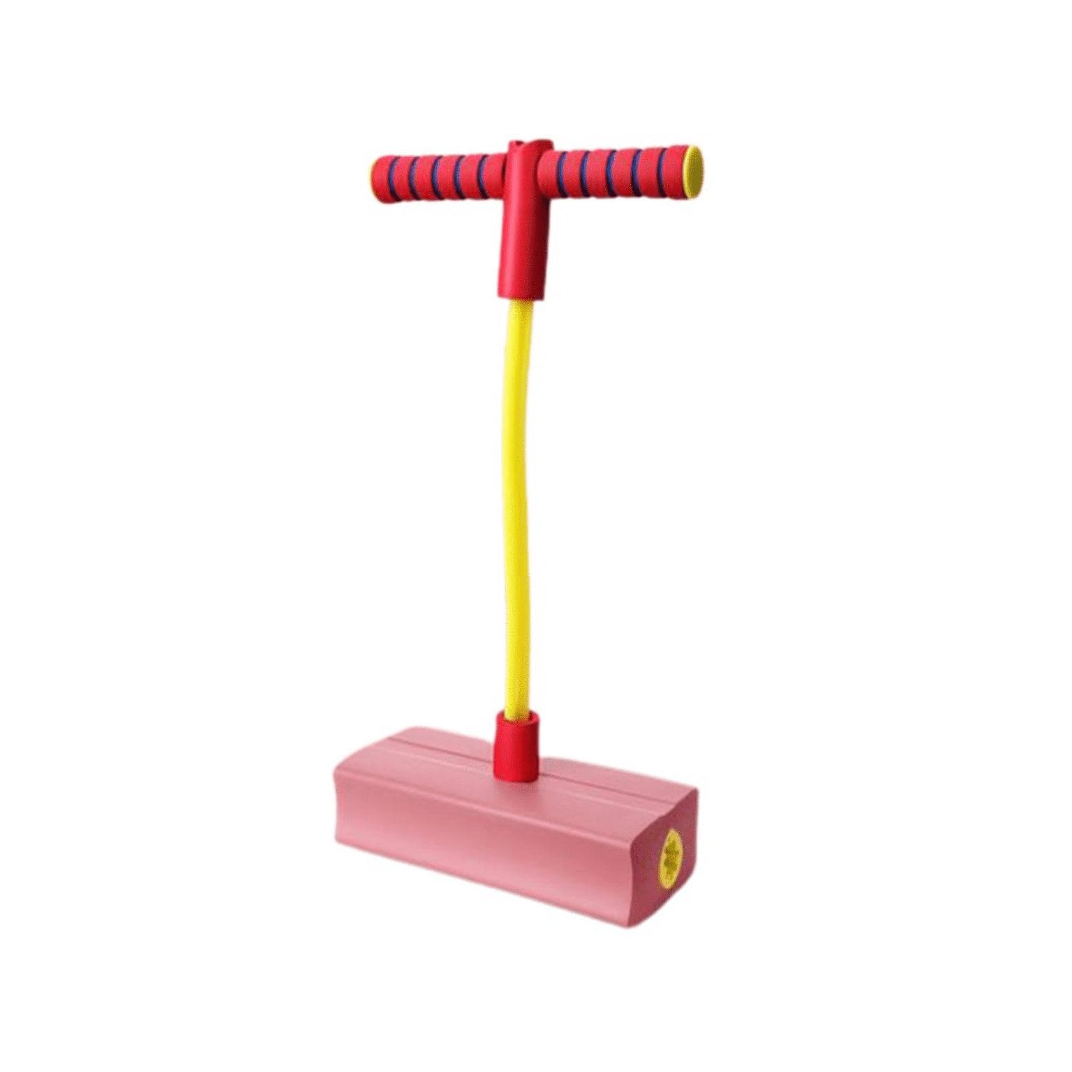 Jucarie Elastica din Spuma Pogo Stick cu Sunete Squeaki, 20x40x8 cm, Roz, +3 Ani