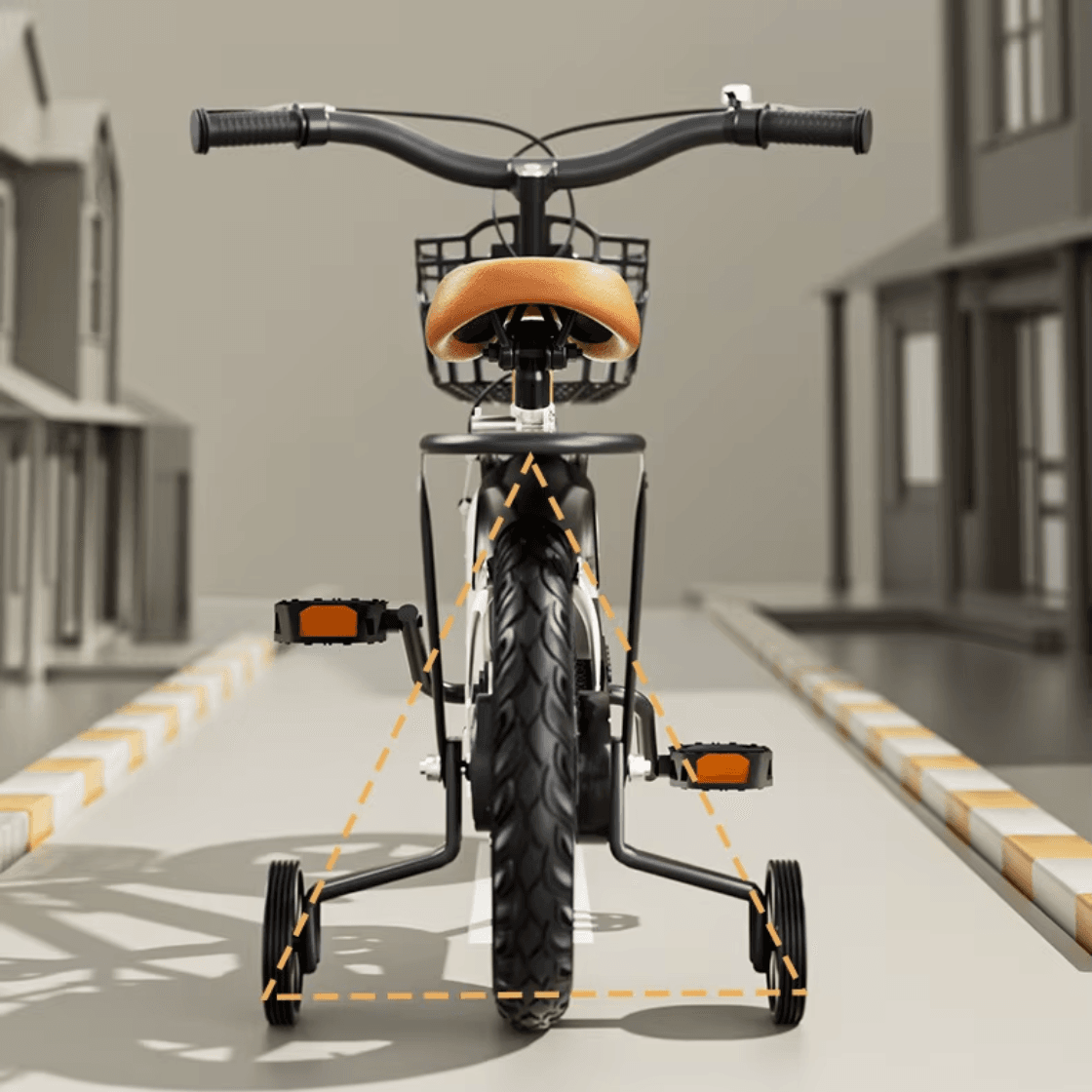 Bicicleta pentru Copii Ludiro 18 Inch, Diametru Roti 45 Cm, cu Frane Fata-Spate, Roti Ajutatoare, Cauciucuri Anti-Alunecare si Cadru din Otel, Cos Metalic, Ideala pentru Copii de 7-10 Ani, Turcoaz