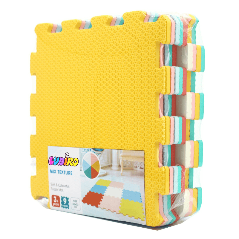 Covor Puzzle copii LUDIRO Mix 9 Piese, Saltea Joaca din Spuma EVA, Antiderapanta