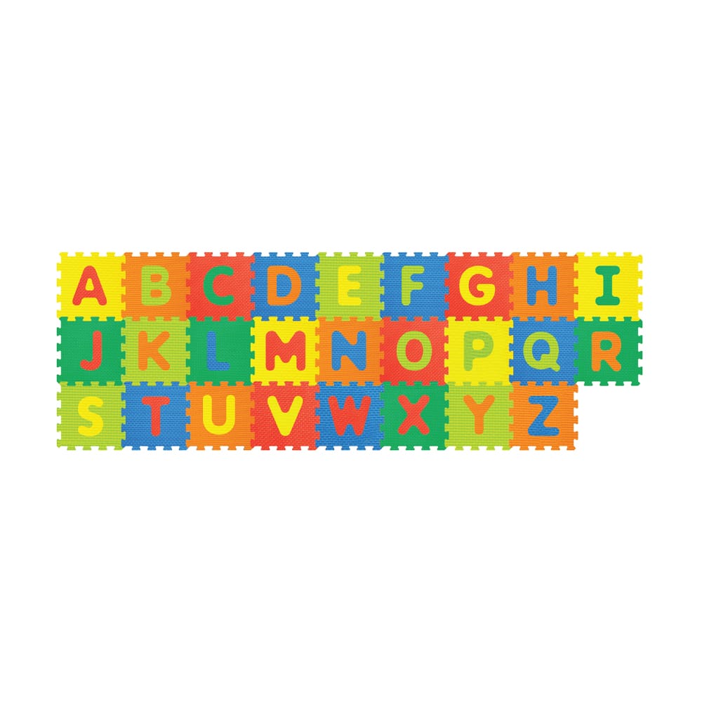 Covor Puzzle copii LUDIRO cu Litere A-Z Detasabile, Spuma EVA Sigura, 26 Piese 32x32 cm