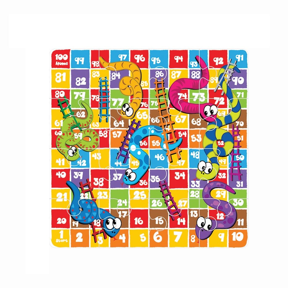 Joc Educativ Ludiro Serpi si Scari din Spuma EVA, 24 Piese Puzzle