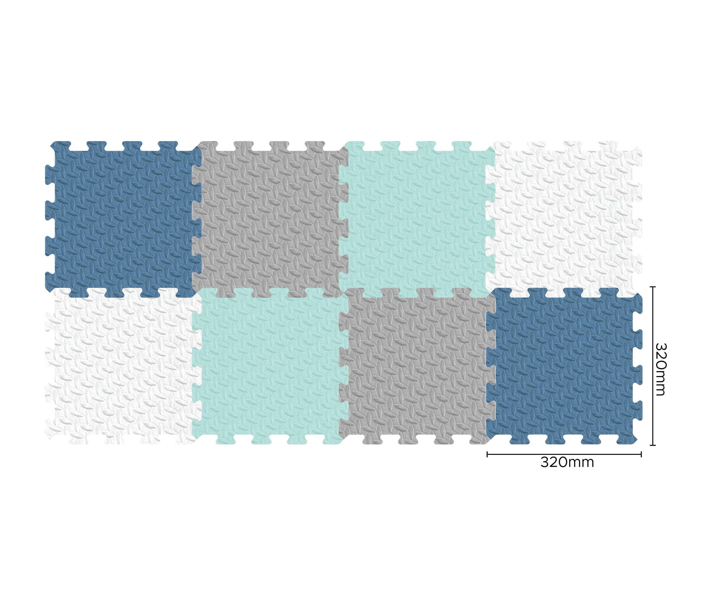 Covor Puzzle copii LUDIRO, 8 Piese Mix Pastel 32x32 Cm, Saltea Joaca din Spuma EVA Antiderapanta