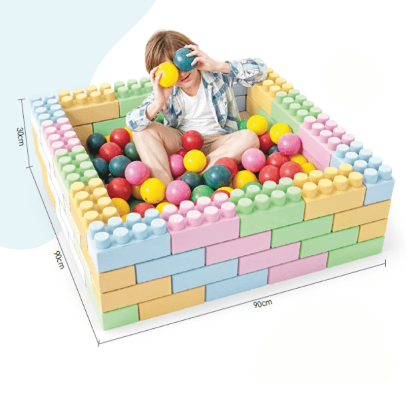 Set 48 Cuburi XXL de Constructie Ludiro, Plastic ABS Non-toxic, Dezvoltare Creativa si Motrica pentru Copii, 18 luni+