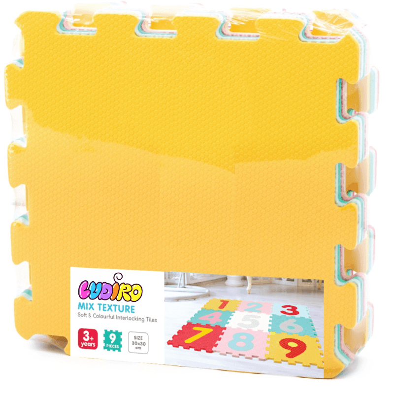 Covor Puzzle copii LUDIRO Mix 9 Piese, Saltea Joaca din Spuma EVA, Antiderapanta
