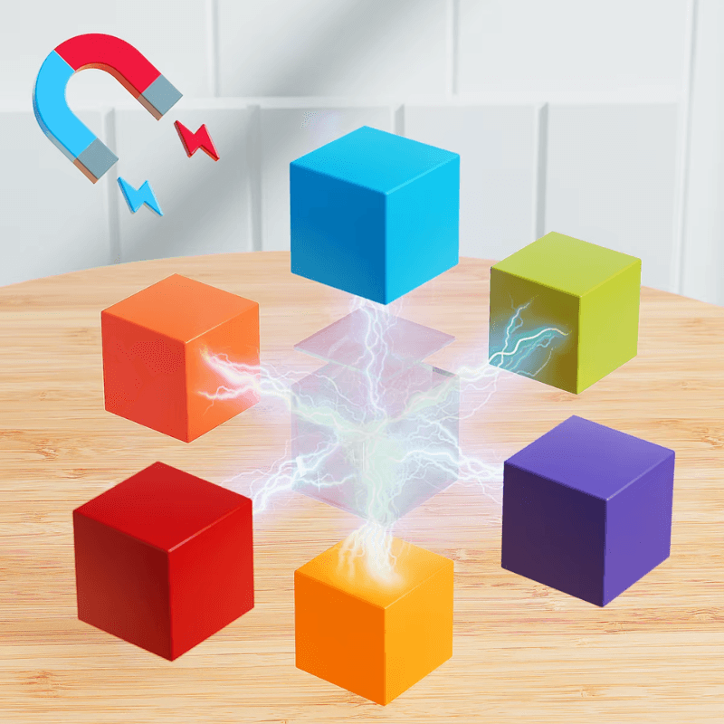 Set Cuburi Magnetice Educative 3D Ludiro, 96 Piese pentru Creativitate, Logica si Dezvoltare STEM