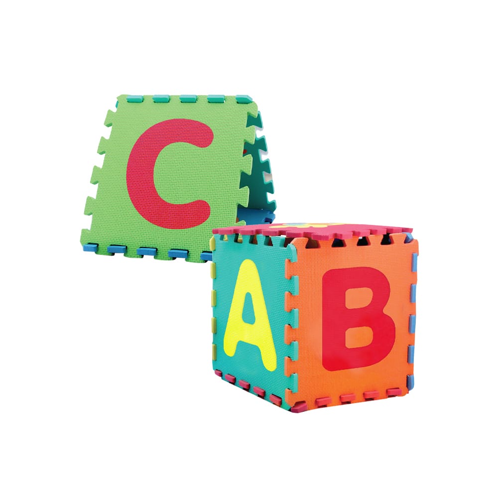 Covor Puzzle copii LUDIRO cu Litere A-Z Detasabile, Spuma EVA Sigura, 26 Piese 32x32 cm
