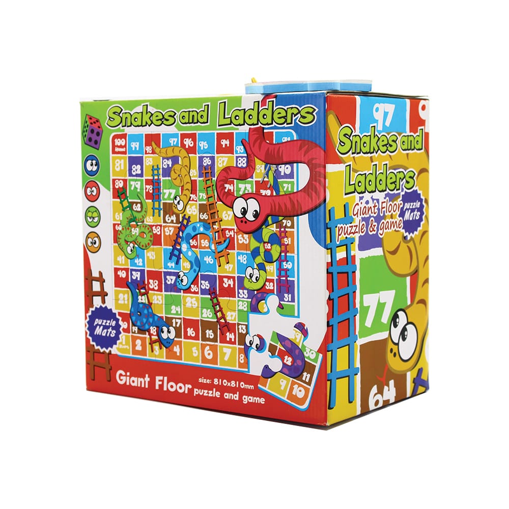 Joc Educativ Ludiro Serpi si Scari din Spuma EVA, 24 Piese Puzzle