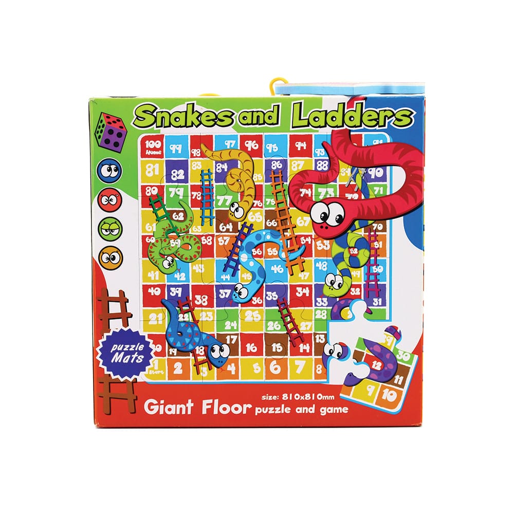 Joc Educativ Ludiro Serpi si Scari din Spuma EVA, 24 Piese Puzzle