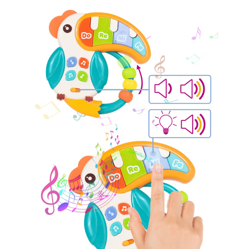 Masuta Educativa Multifunctionala cu Pian, Bile, Sunete, Lumini, Jocuri si Jucarii pentru Dentitie