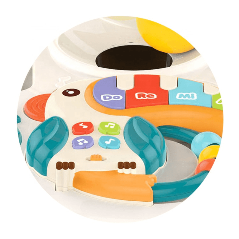 Masuta Educativa Multifunctionala cu Pian, Bile, Sunete, Lumini, Jocuri si Jucarii pentru Dentitie