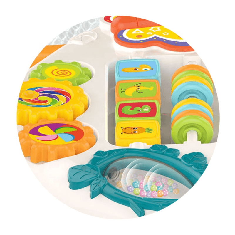 Masuta Educativa Multifunctionala cu Pian, Bile, Sunete, Lumini, Jocuri si Jucarii pentru Dentitie