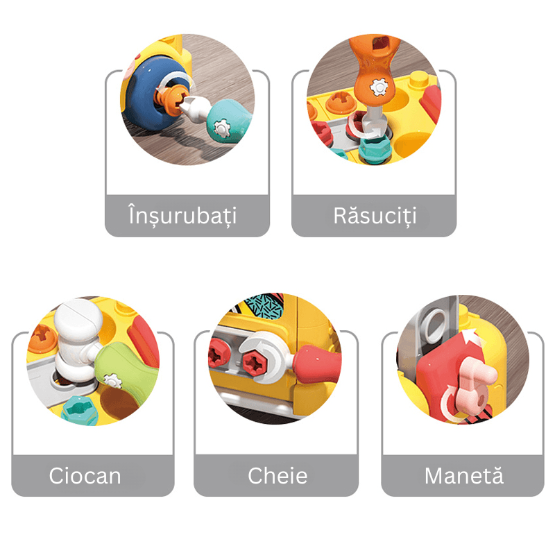 Autobuz Educativ Multifunctional Ludiro pentru Copii, 43 Accesorii si Activitati STEM